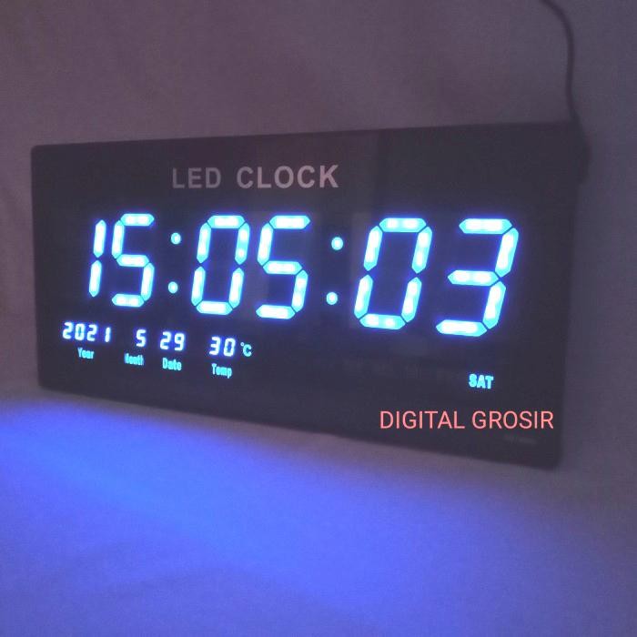 JAM DIGITAL LED TNT 4800 BIRU. JAM DINDING.