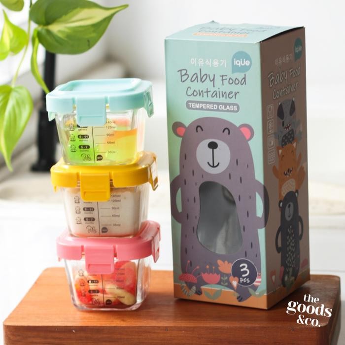 PREMIUM Tempat Mpasi Kaca Wadah Mpasi Kaca Penyimpanan Bayi