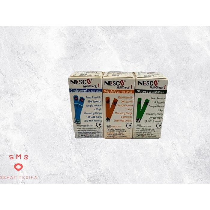STRIP NESCO / NESCO CHOLESTROL / NESCO URIC ACID / NESCO GLUCOSE