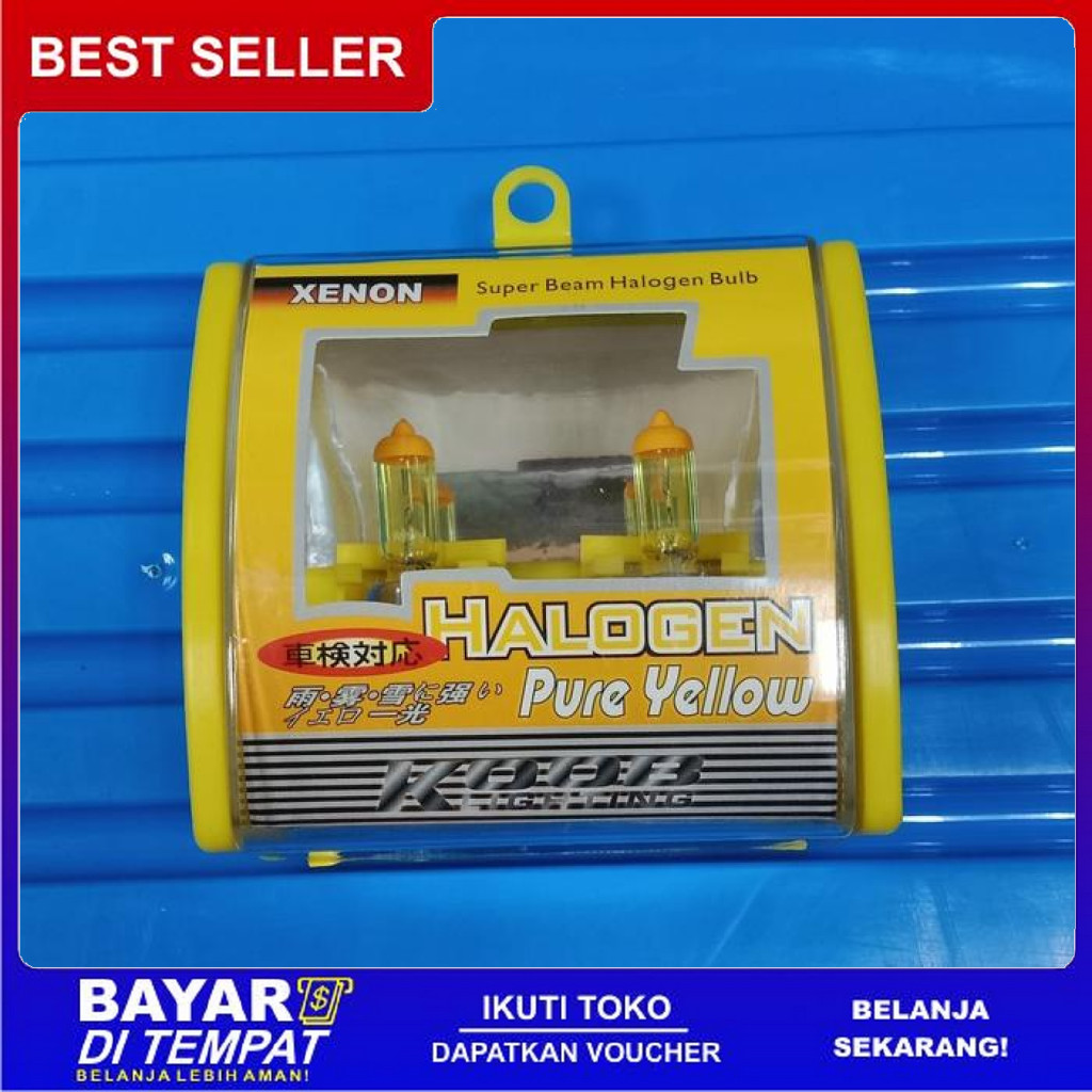 FREE ONGKIR BOHLAM XENON HALOGEN MOBIL H 11, HB 3, HB 4 KUNING BISA COD
