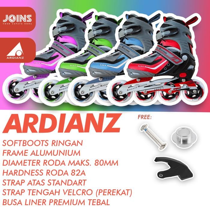 SEPATU RODA INLINE SKATE ANAK ARDIANZ RACING MERAH