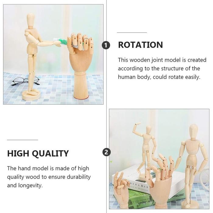 

10IN MANEKIN TANGAN KAYU / PATUNG JARI TANGAN / WOODEN HAND