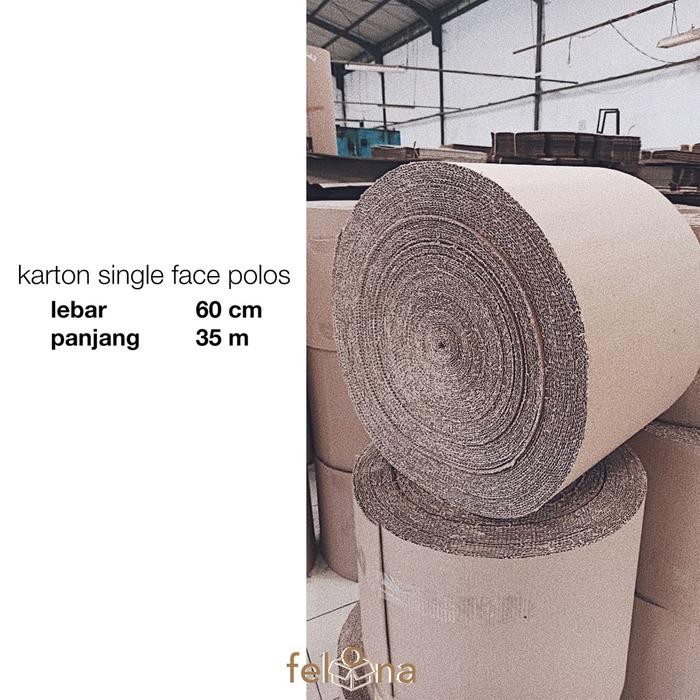 

Karton Lembaran s Single Face 1 ROLL Uk. Lebar 60 cm x 35 Meter