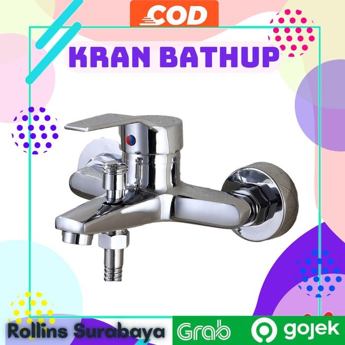 Kran Mixer Kran Panas Dingin Kran Bathub Cabang 2 Stainless