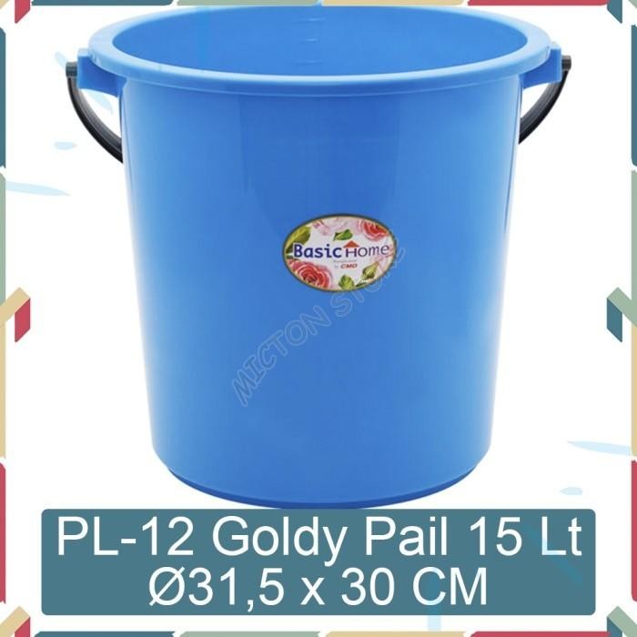 MICTON Basic Home PL-12 Gy Pail 15 Liter Ember Plastik 5 masih ready