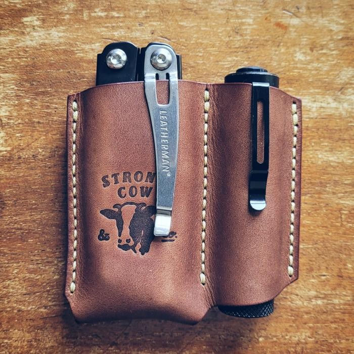 POCKET CADDY DOUBLE SLOT FOR LEATHERMAN WINGMAN / REV, OLIGHT LUMINTOP