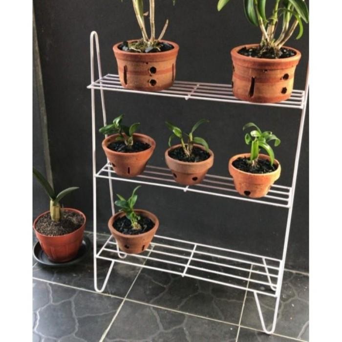 Rak Besi Pot Bunga 3 Susun Tanaman Hias/Rak Sepatu Modern/Standing Pot