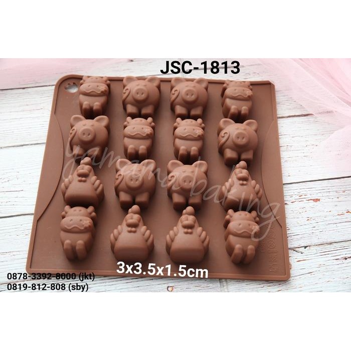 

Promo Jsc-1813 Cetakan Silikon Coklat Puding Binatang Babi Ayam Sapi Animal Terlaris