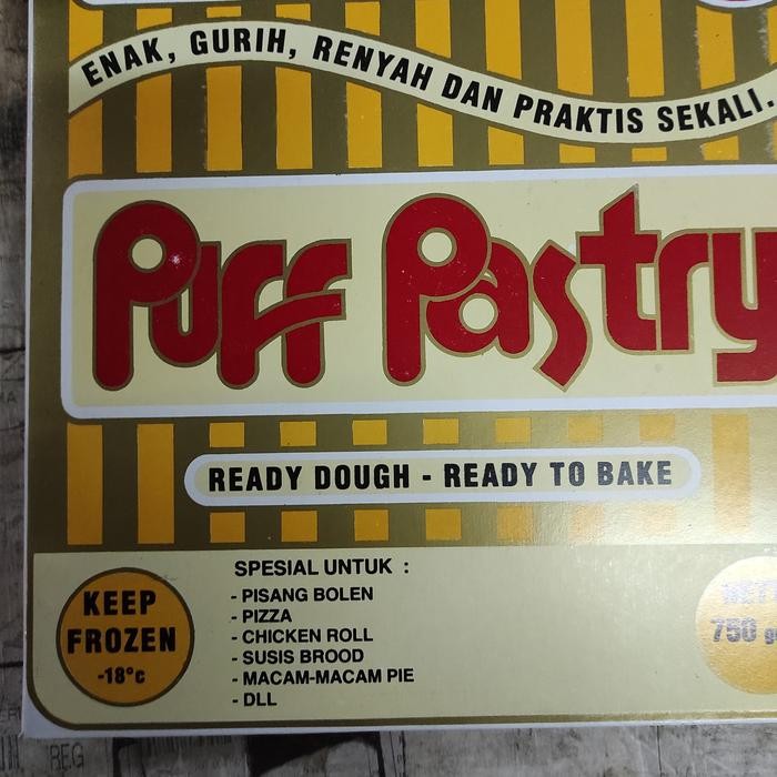 

BERMUTU puff pastry kulit pastry Kode 1212