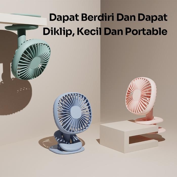 Mini Fan Portable Baseus Pudding Shaped Kipas Angin Mini Meja Usb