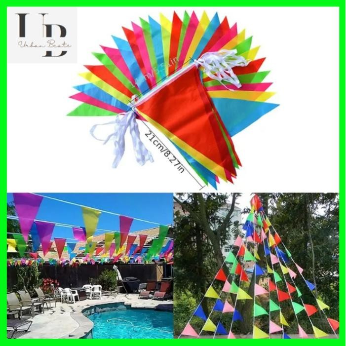 

Terlaris 150pcs Bendera segitiga warna warni Bendera kain pesta festival SALE