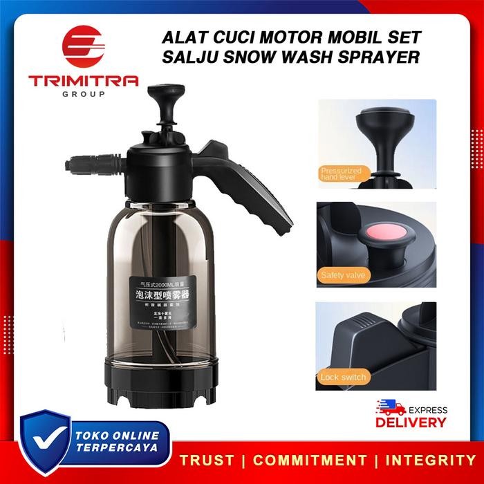 Cuci Salju Manual Hand Snow Wash Sprayer Salju Motor Mobil 2 Liter