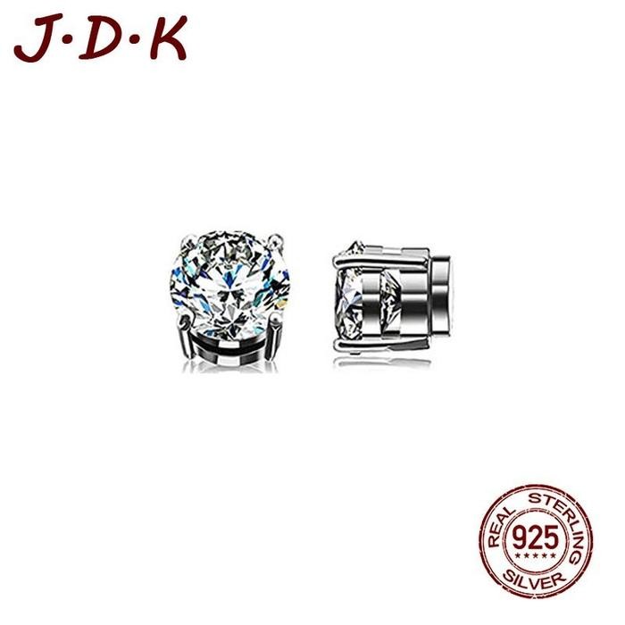 JDK Anting Tanpa Tindik 925 Klip Telinga Magnet Perak *