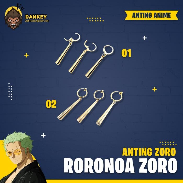 Anting Roronoa Zoro One Piece Cosplay Anime *