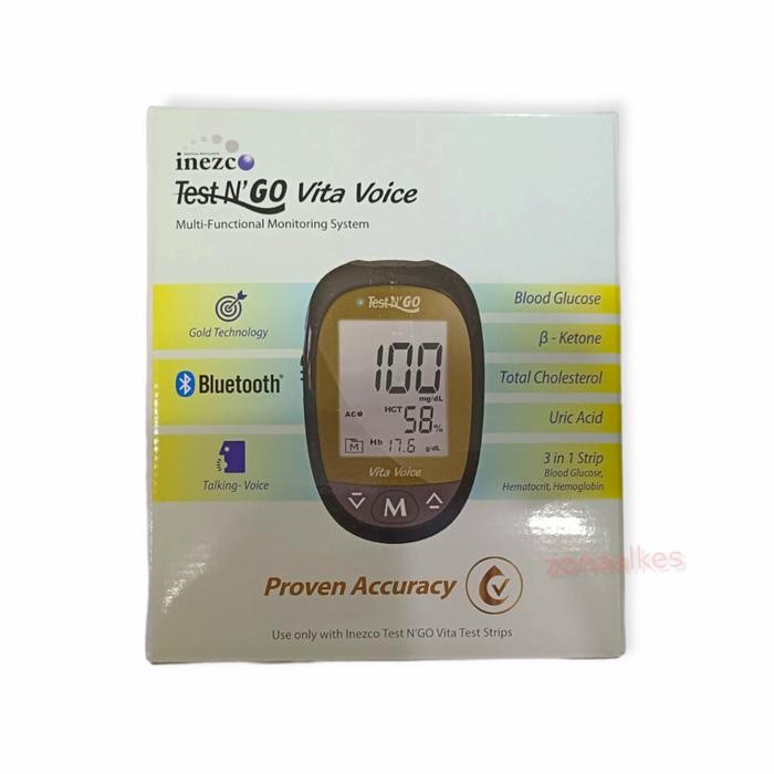 Inezco Vita Voice Alat Cek Darah 6 in 1 : Gula Darah, Asam Urat, dll