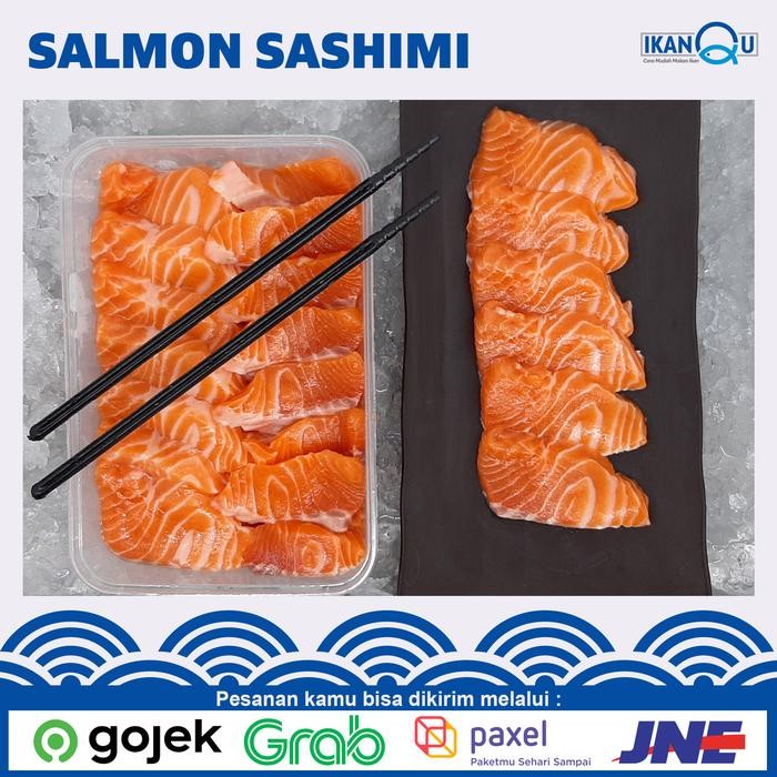 

Salmon Fillet Sashimi Fresh @100Gr Ready To Eat (Free Soyu & Wasabi)