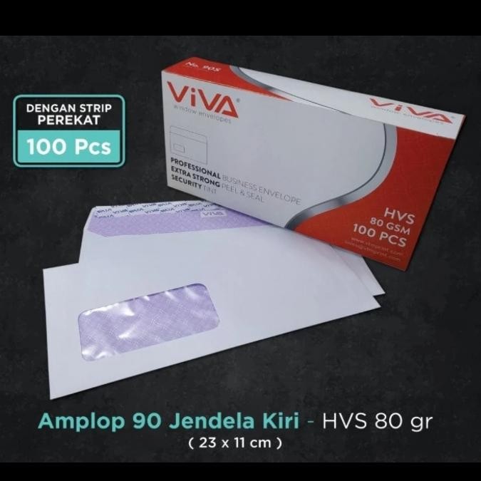 

AMPLOP JENDELA KIRI / VIVA ENVELOPES KODE 293