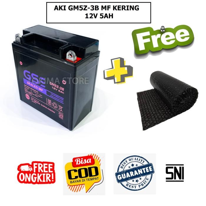 Aki Motor Mio Sporty, Mio Smile,Vega ZR,Fiz R GS GM5Z-3B Accu Kering