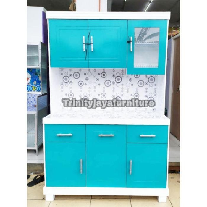 Lemari Sayur Dapur(Premium) (Gratis Masker) Rak Piring 3Pintu Kayu Tebal Duco