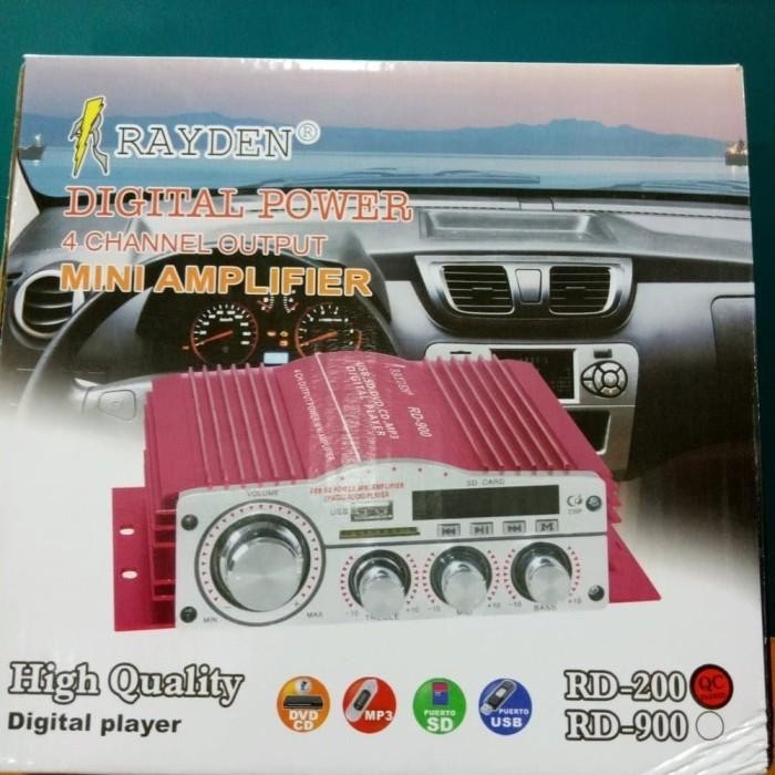 Ready Digital Power Mini Amplifier Rayden Rd-200 Car Audio Mobil 4 Chanel Ready