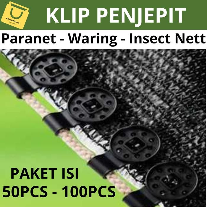 

KLIP PENJEPIT PARANET ( isi 50 - 100 pcs ) Penjepit Inscet Nett - PENJEPIT WARING - JARING - KLIP