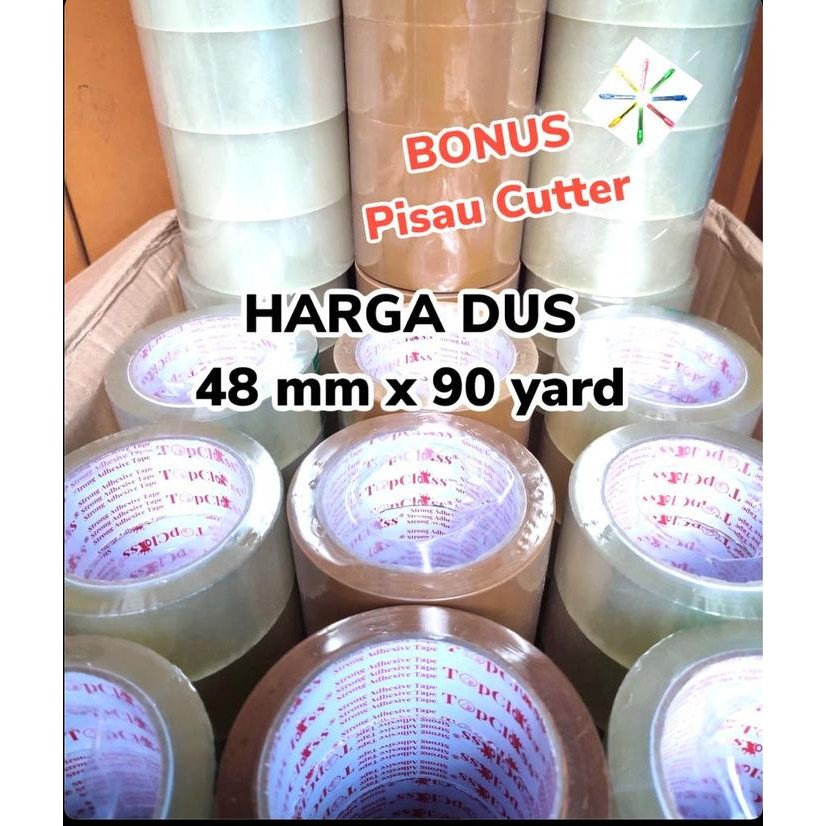 

LAKBAN BENING / COKLAT 2" ( 48 MM x 90 Y) HARGA DUSAN MURAH BANGET