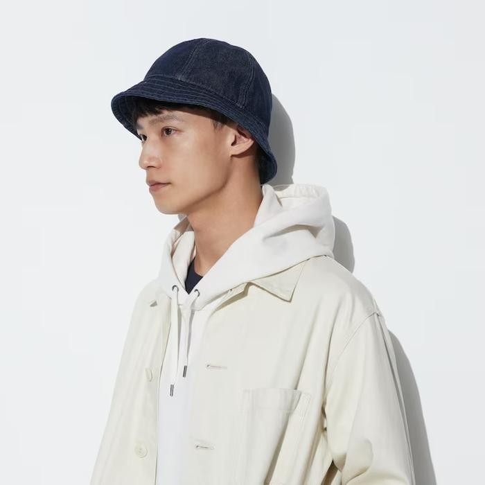 Terbagus Sale Topi Metro Denim Uv Protection Bucket Pria Hat Jastip Uniqlo
