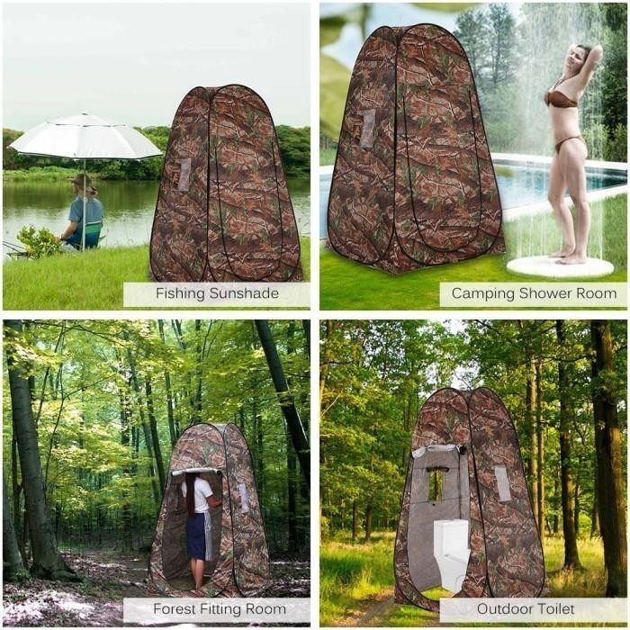 Tenda Toilet Portable Otomatis WC Outdoor Camping Emergency Restroom