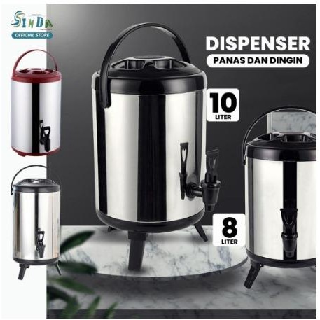 Sinda Water Jug Dispenser Air 10Liter Stainless K5181 Drink Jar