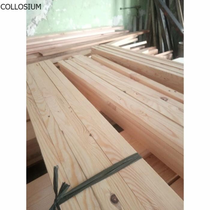 Reng Kayu 100x2x2cm Isi 10pcs Reng List Kayu Pinus Jatibelanda