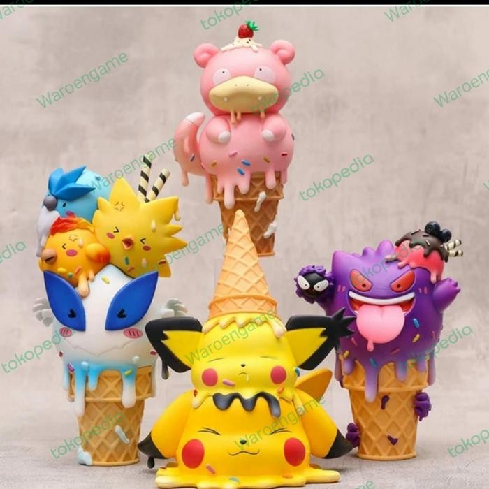 Pokemon PIKACHU GENGAR SLOWPOKE LUGIA Ice Cream Version Figure GENGAR