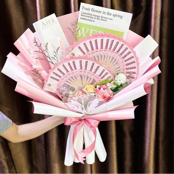 

Buket Bunga Uang Money Bouquet Flower Hadiah Birthday Wisuda Valentine