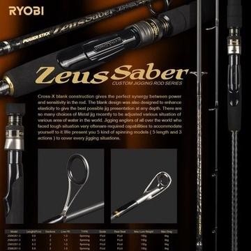 Joran Jig Ryobi Zeus Saber Blank Hollow Ringan Kuat Ring Fuji