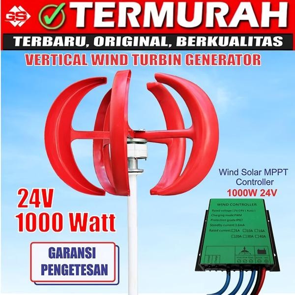 Terbaik Pltb Generator Wind Turbine Vertical 300W Turbin Angin / Turbin Angin