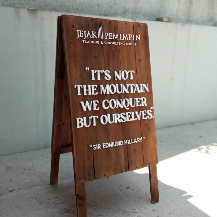 

Plang sign board on the street 2 side custom best seller