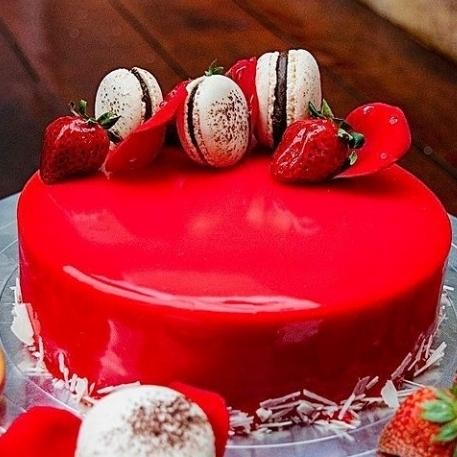

Tamarillo Mousse Cake / Birthday Fruit Cake ( Terong Belanda )