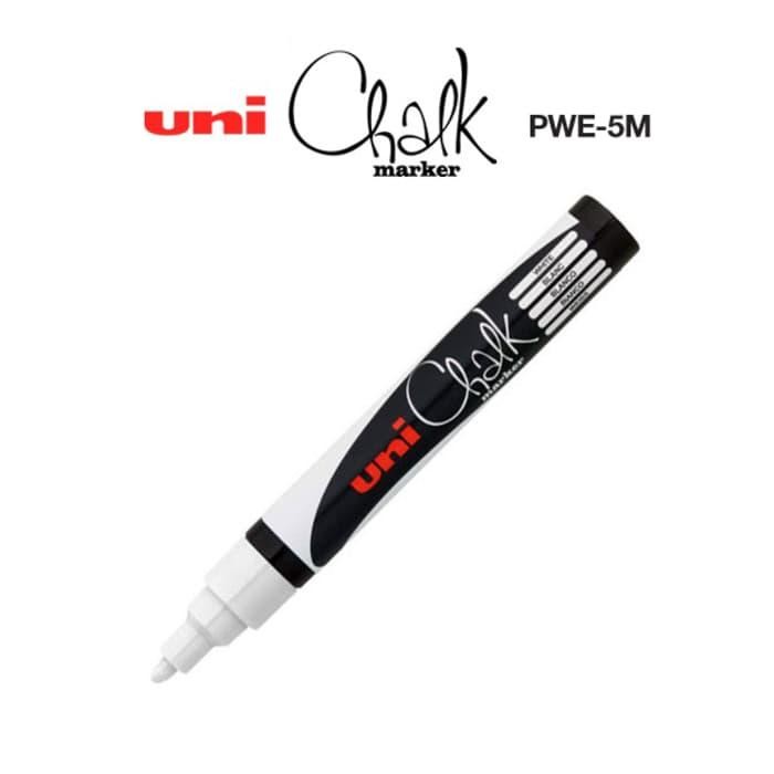 

UNI CHALK PWE-5M (Spidol kapur untuk Blackboard, glassboard) ERASEABLE
