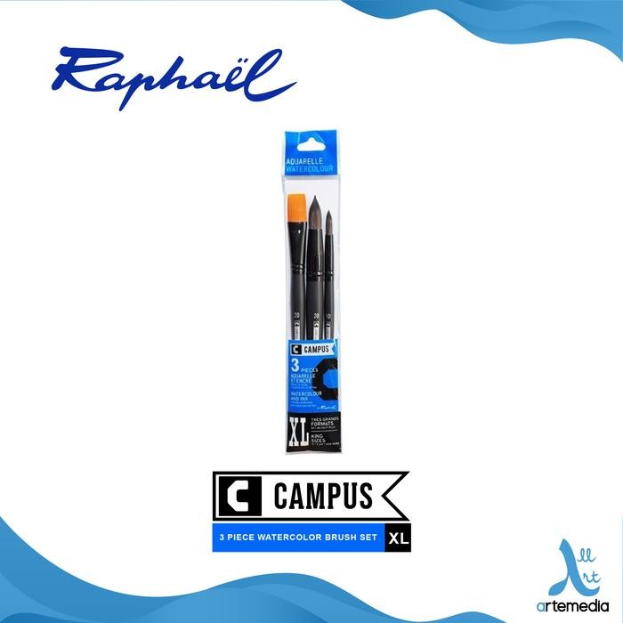 

Kuas Lukis Raphael Campus XL Set 3 Short Handle Synthetic Brush