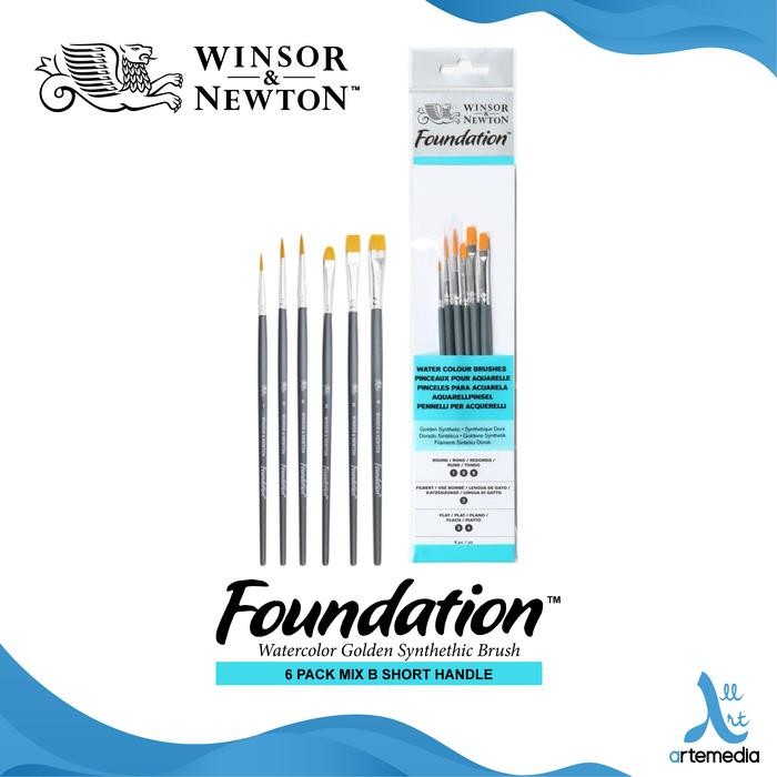

Kuas Lukis Winsor & Newton Foundation Set 6 Mix B Golden Brush SH