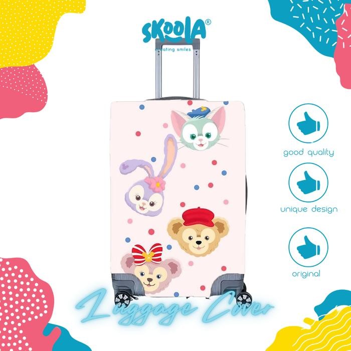 Skoola Sarung Koper Luggage Cover Sarung Pelindung Koper Medium 22-25 Inch New Motif