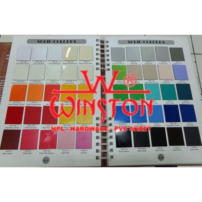 

TERMURAH BEST HpL by WINSTON Semua Warna Solid Colour Glossy termurah