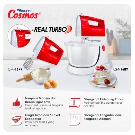 [ Cosmos ] Hand Mixer / Hand Mixer Cosmos Cm-1679 - Original