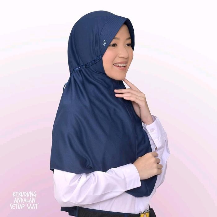 (Expert) Kerudung Anak Sekolah Instan Jilbab Muslim Serut El Rahma
