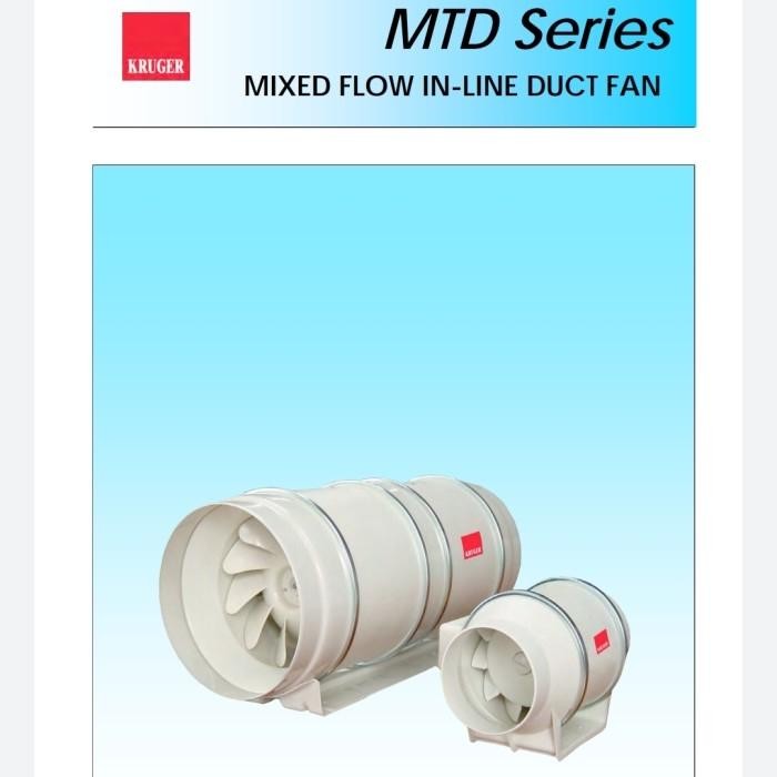 Centrifugal duct inline KRUGER 6"inc MTD 160 68/52watt 2600/1600rpm