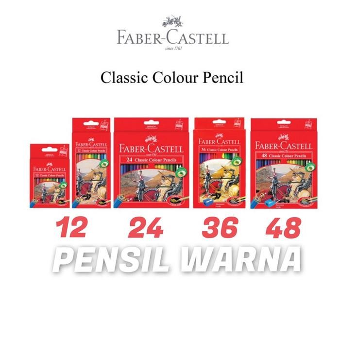 

Pensil Warna FABER-CASTELL Classic dan Special Edition isi 12-24-36-48 Warna Non Toxic