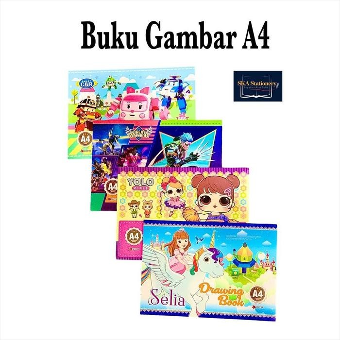 

[10 PCS] Buku Gambar Anak / Drawing Book A4 Karakter (Pak)
