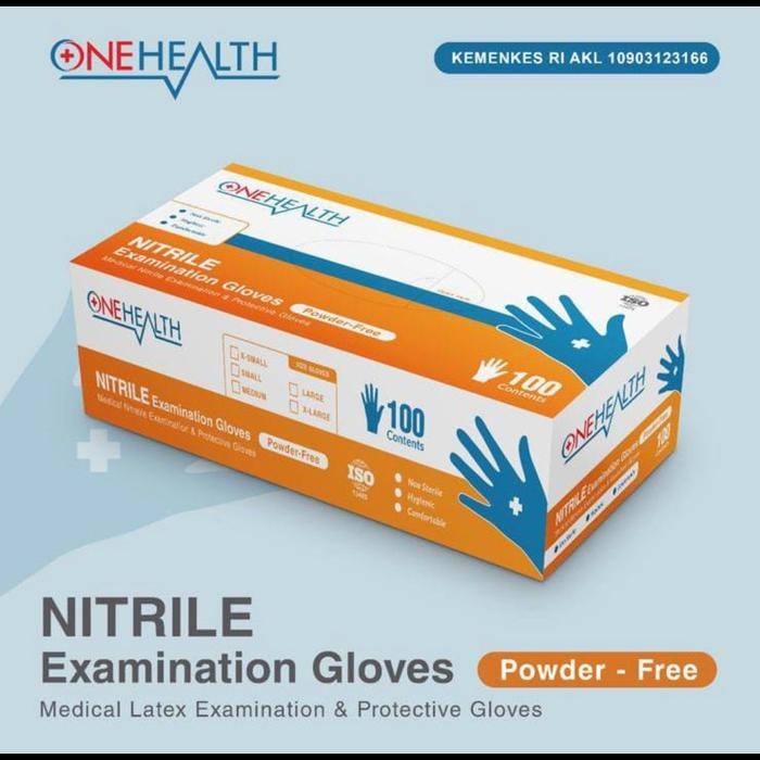 

FyZ Sarung Tangan Nitrile Biru Non Powder One Health