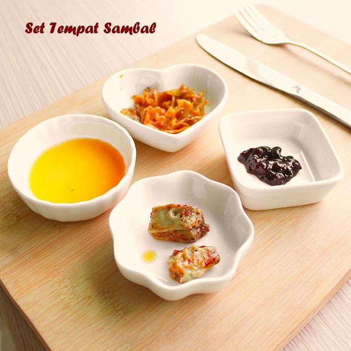 

Glx Set Tempat Sambal ( 1 set isi 4 pcs motif berbeda, bahan keramik)
