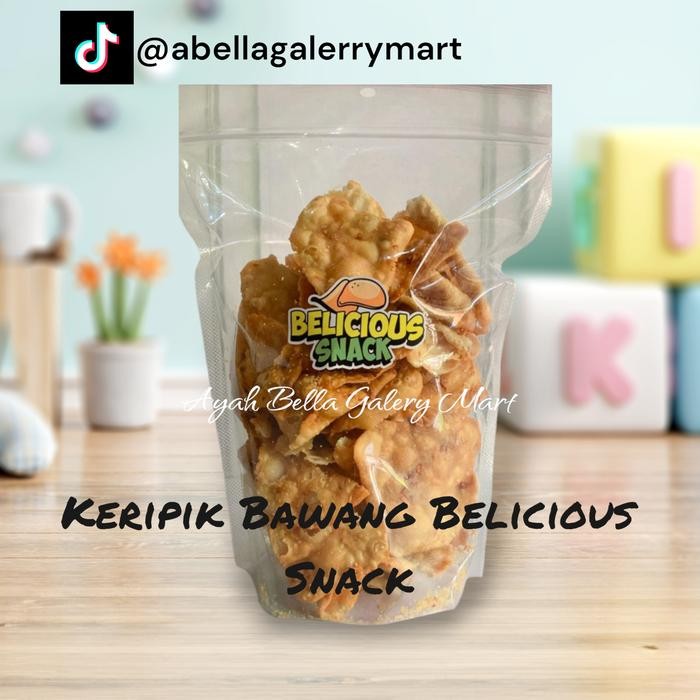 

ORIGINAL Keripik Bawang Belicious Snack / Makanan Ringan / Keripik Cemilan Khas Jepara 250gr READY