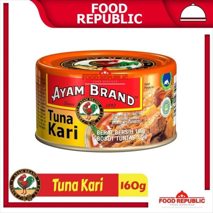 

Gdh AYAM BRAND 160 GR IKAN TUNA KALENG RASA TOMAT CHUNKS IN OIL CABE CURRY